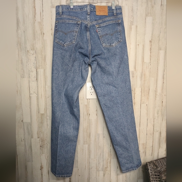 Vintage 90s Levi's 554 Straight Leg Jeans Men's 36 x 34 Made in USA Med Wash - Picture 10 of 11